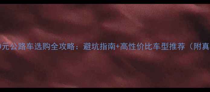 2000-3000元公路车选购全攻略避坑指南高性价比车型推荐附真实测评