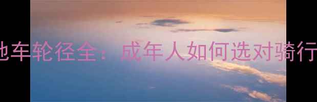 20寸山地车轮径全成年人如何选对骑行装备