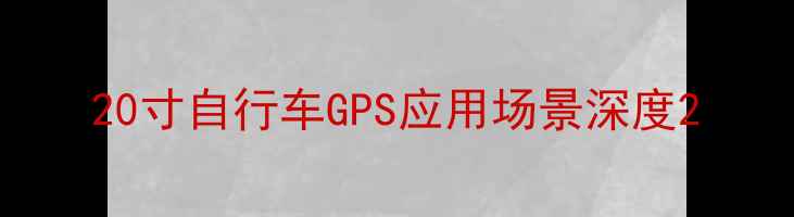 20寸自行车GPS应用场景深度