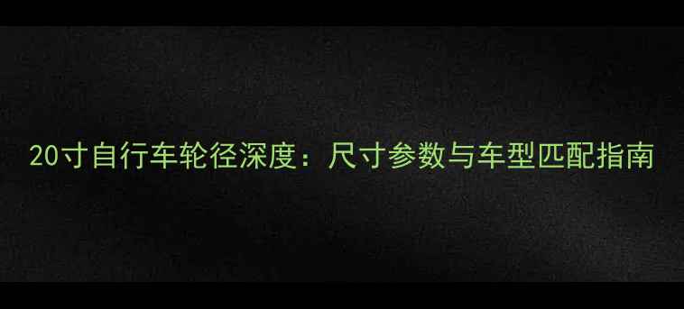 20寸自行车轮径深度尺寸参数与车型匹配指南
