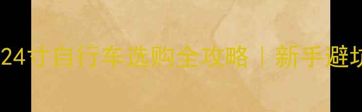 22寸vs24寸自行车选购全攻略新手避坑指南