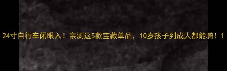 24寸自行车闭眼入亲测这5款宝藏单品10岁孩子到成人都能骑