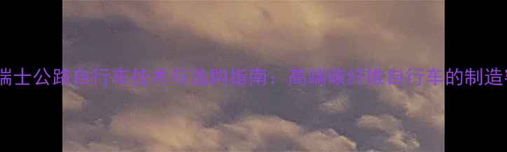 BMC瑞士公路自行车技术与选购指南高端碳纤维自行车的制造密码