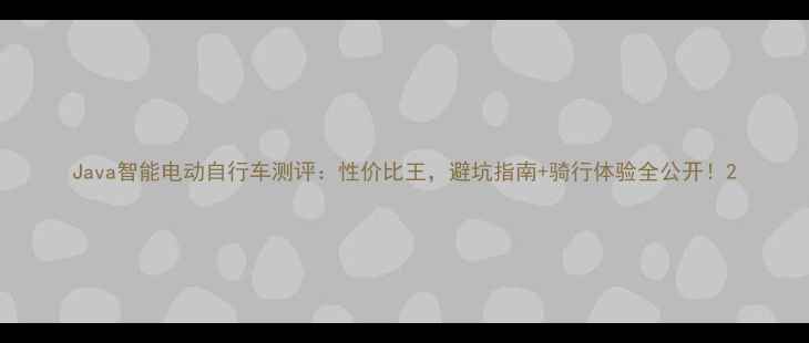 Java智能电动自行车测评性价比王避坑指南骑行体验全公开
