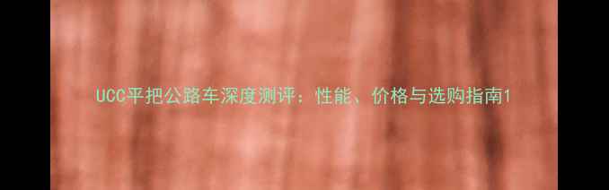 UCC平把公路车深度测评性能价格与选购指南