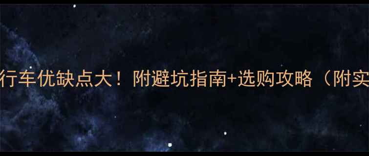 一体轮自行车优缺点大附避坑指南选购攻略附实测数据