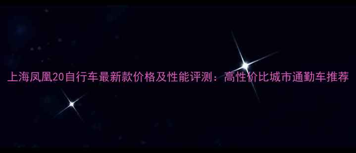 上海凤凰20自行车最新款价格及性能评测高性价比城市通勤车推荐