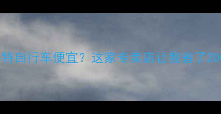 上海哪里买捷安特自行车便宜这家专卖店让我省了2000