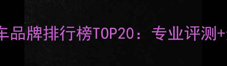 中国公路车品牌排行榜TOP20专业评测选购指南