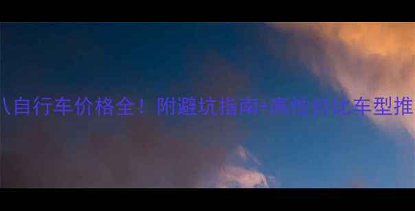 二八自行车价格全附避坑指南高性价比车型推荐