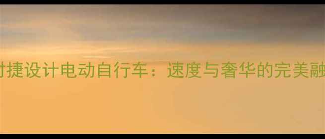 保时捷设计电动自行车速度与奢华的完美融合