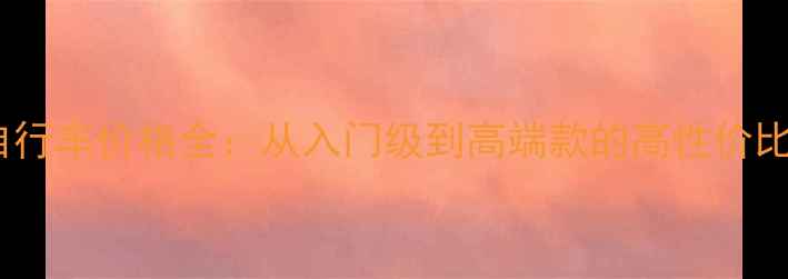 全碳纤维自行车价格全从入门级到高端款的高性价比选购指南