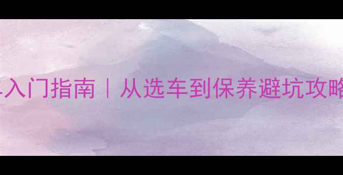 全网最全自行车入门指南从选车到保养避坑攻略附对比表
