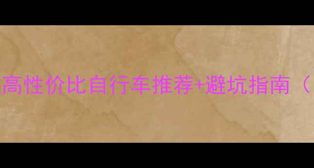 全网最全100款高性价比自行车推荐避坑指南附详细参数对比