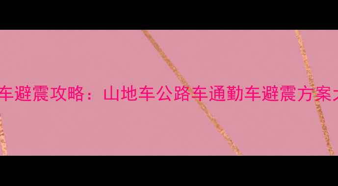 全网最全自行车避震攻略山地车公路车通勤车避震方案大公开