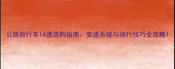 公路自行车14速选购指南变速系统与骑行技巧全攻略