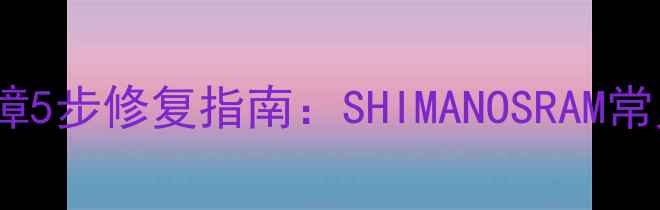 公路自行车变速器故障5步修复指南SHIMANOSRAM常见问题排查与维护全