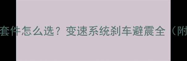 公路自行车套件怎么选变速系统刹车避震全附选购指南