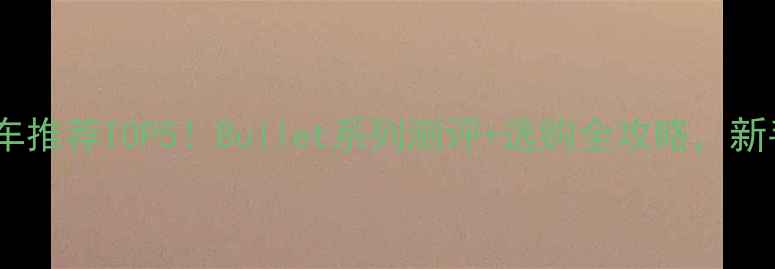 公路自行车推荐TOP5Bullet系列测评选购全攻略新手必看