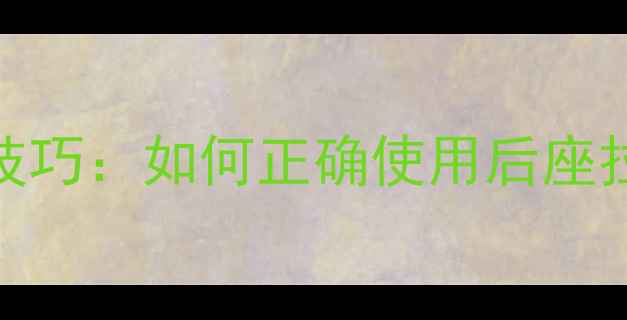 公路自行车省力骑行技巧如何正确使用后座拉力技巧提升冲刺效率
