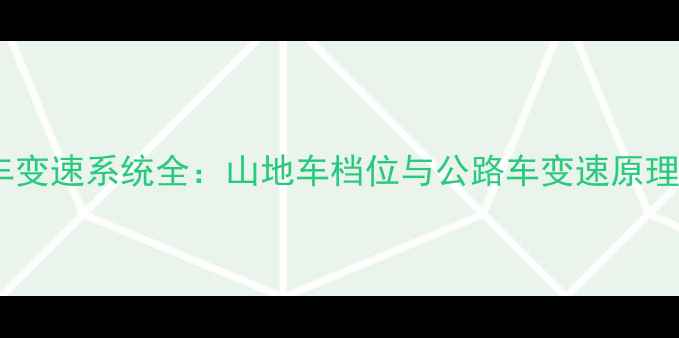 公路赛自行车变速系统全山地车档位与公路车变速原理及选购指南