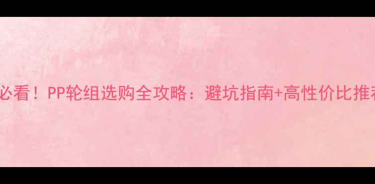 公路车党必看PP轮组选购全攻略避坑指南高性价比推荐