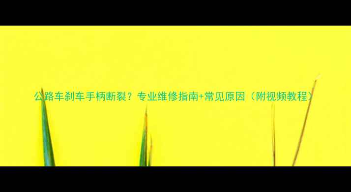 公路车刹车手柄断裂专业维修指南常见原因附视频教程