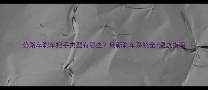公路车刹车把手类型有哪些最新刹车系统全避坑指南