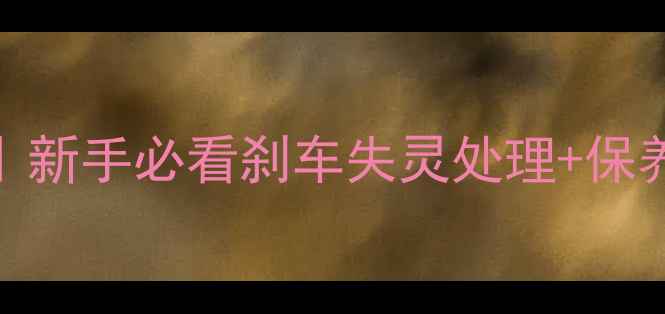 公路车刹车系统保命指南新手必看刹车失灵处理保养技巧附刹车调校步骤