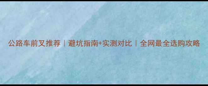 公路车前叉推荐避坑指南实测对比全网最全选购攻略