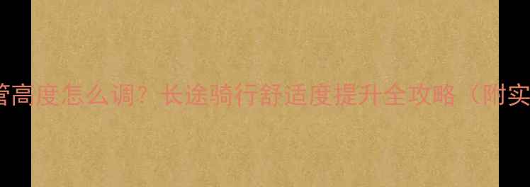 公路车坐管高度怎么调长途骑行舒适度提升全攻略附实测数据