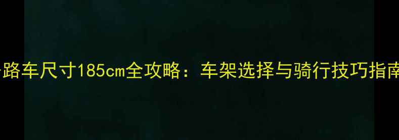 公路车尺寸185cm全攻略车架选择与骑行技巧指南