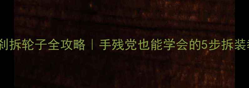 公路车碟刹拆轮子全攻略手残党也能学会的5步拆装教程