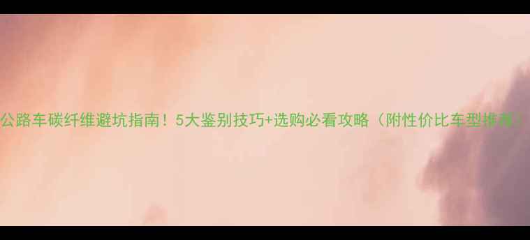 公路车碳纤维避坑指南5大鉴别技巧选购必看攻略附性价比车型推荐