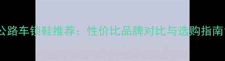 公路车锁鞋推荐性价比品牌对比与选购指南