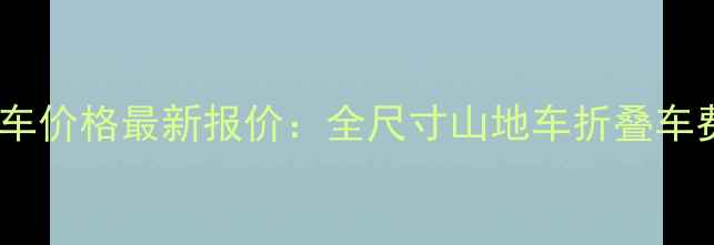 北京专卖店组装自行车价格最新报价全尺寸山地车折叠车费用明细及选购指南