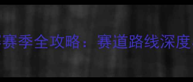 北海国际自行车联赛赛季全攻略赛道路线深度与专业车队训练方案