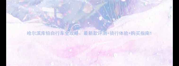 哈尔滨库铂自行车全攻略最新款评测骑行体验购买指南