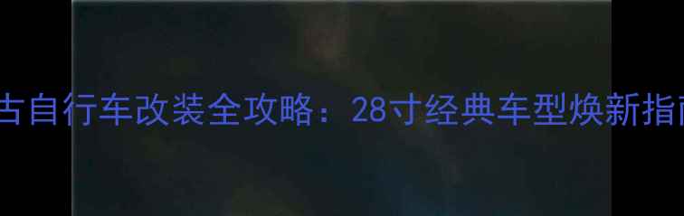 复古自行车改装全攻略28寸经典车型焕新指南