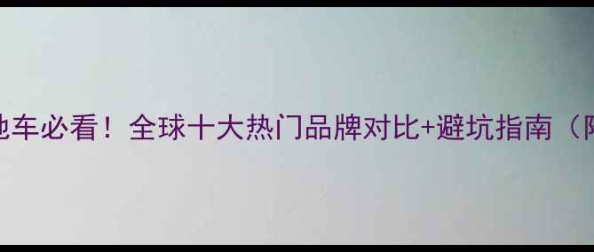 外国人骑山地车必看全球十大热门品牌对比避坑指南附详细评测