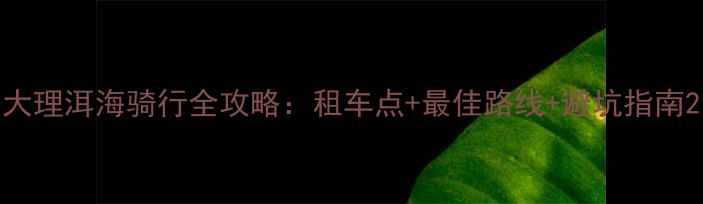 大理洱海骑行全攻略租车点最佳路线避坑指南