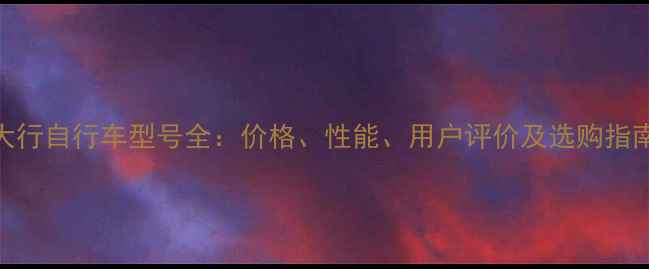 大行自行车型号全价格性能用户评价及选购指南