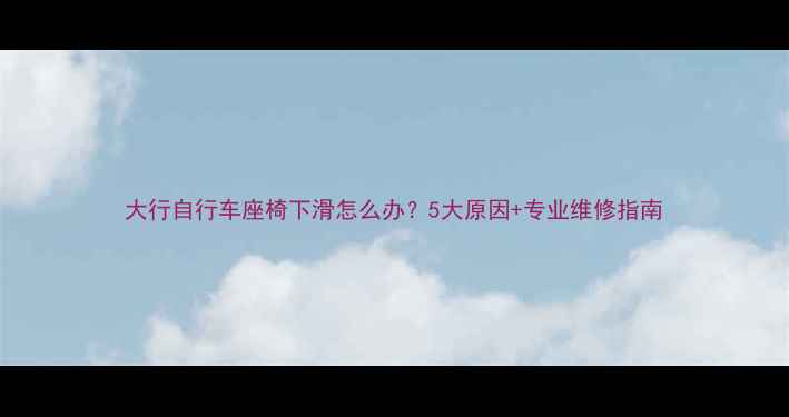 大行自行车座椅下滑怎么办5大原因专业维修指南