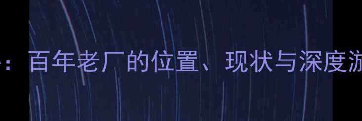 天津自行车厂历史探秘百年老厂的位置现状与深度游攻略附交通指南