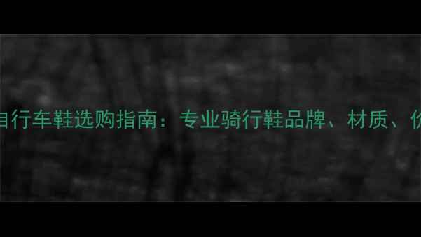 天津自行车鞋选购指南专业骑行鞋品牌材质价格全