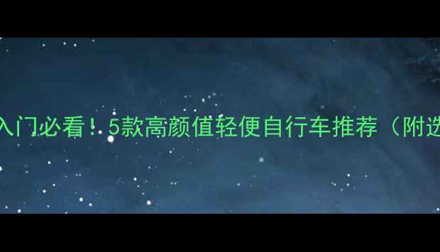 女生骑行入门必看5款高颜值轻便自行车推荐附选购指南