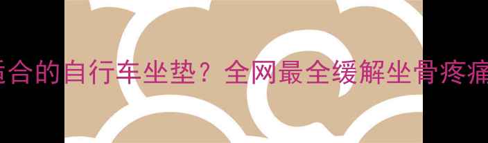 如何选择适合的自行车坐垫全网最全缓解坐骨疼痛选购指南