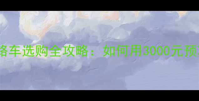 学生党必看公路车选购全攻略如何用3000元预算骑出专业范