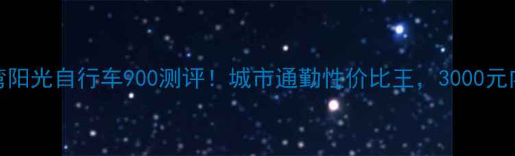 实测台湾阳光自行车900测评城市通勤性价比王3000元内必入