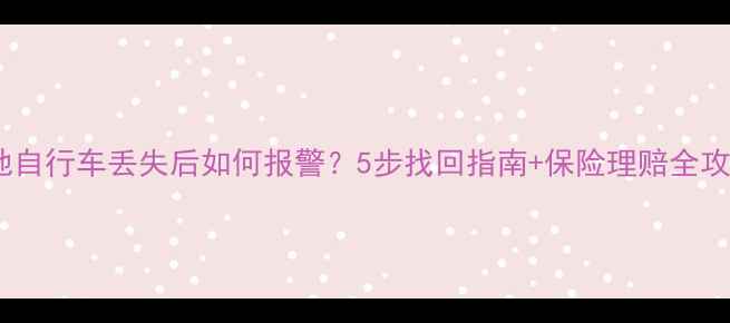 山地自行车丢失后如何报警5步找回指南保险理赔全攻略